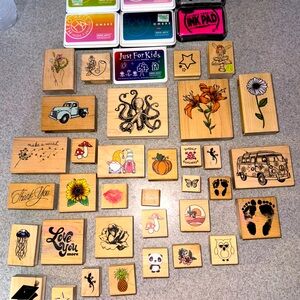 34 Stamps and 7 awesome colors ink brand new